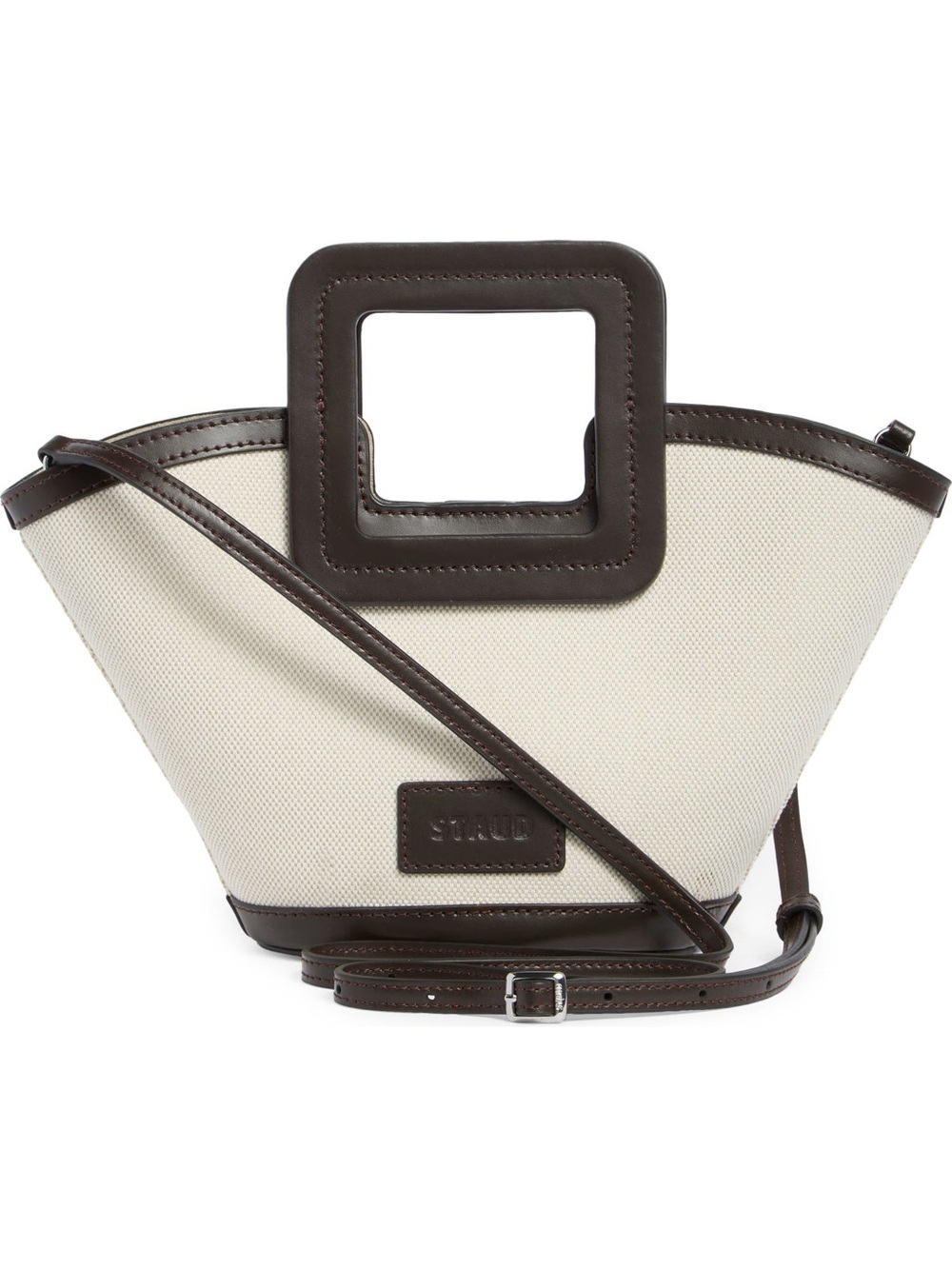 STAUD Mini Shirley Canvas Bucket Bag NEW